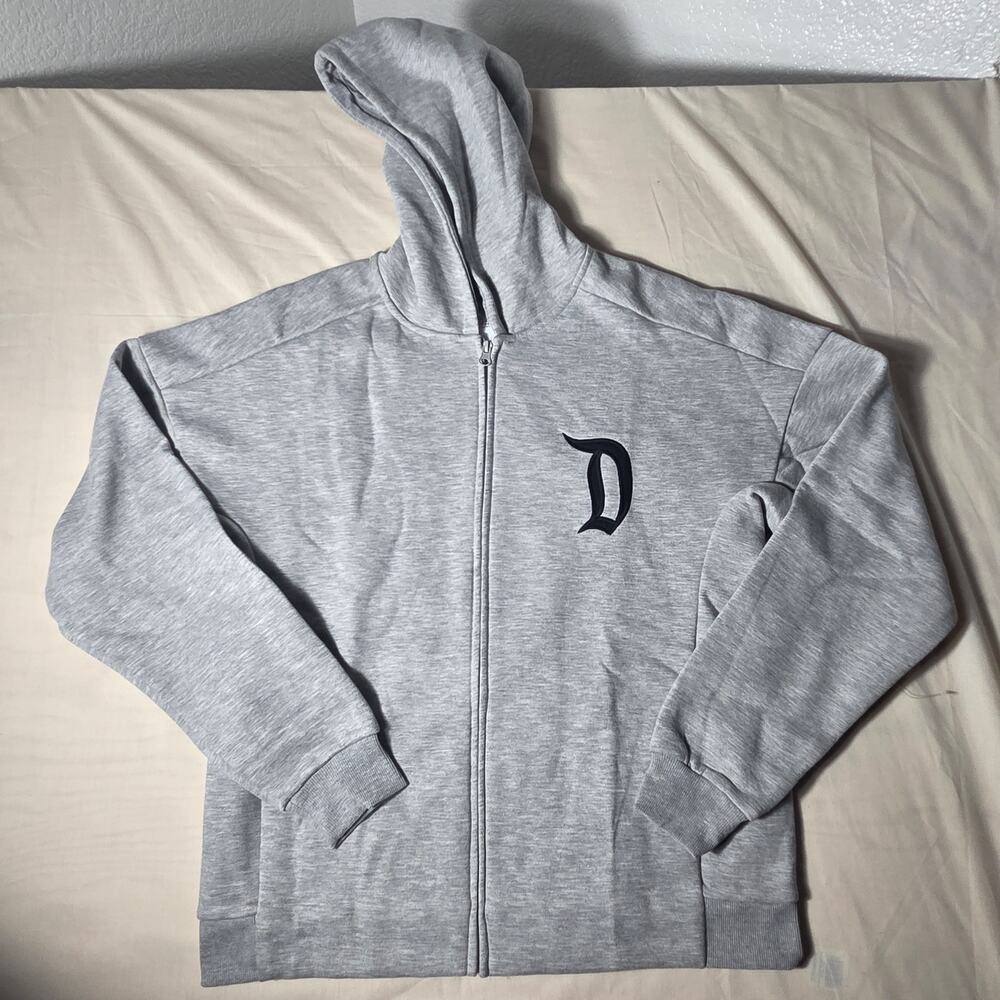 Disneyland Zip Up Hoodie Gray Embroidered D Authentic Original Est 1955 Size XXL